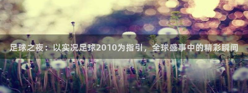 2006年世界杯:足球之夜:以实况足球2010为指引,全球盛事中的精彩瞬间